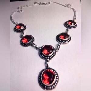 Garnet 925 Sterling Silver Necklace